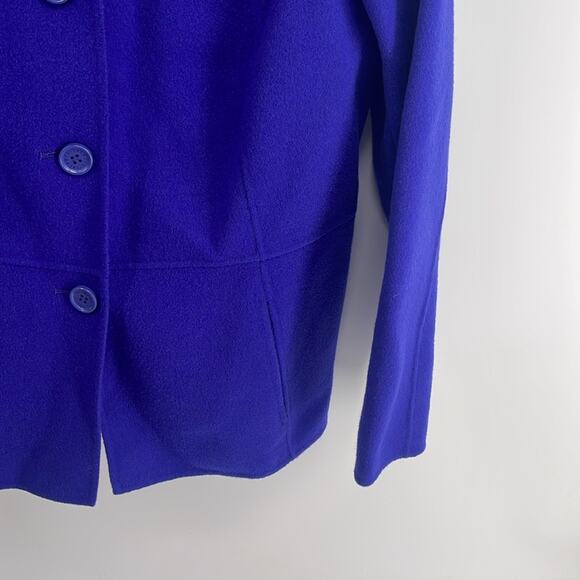 NWT Talbots brushed wool unlined button up blazer top sz 6P - Picture 4 of 6